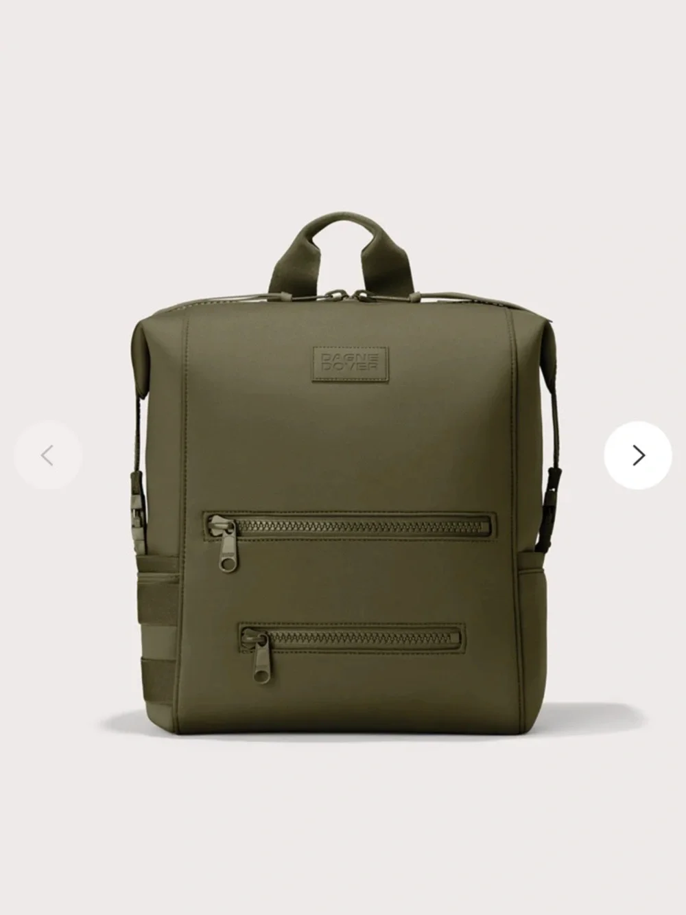 Dagne Dover INDI NEOPRENE DIAPER BACKPACK Dark Moss - a deep olive green
